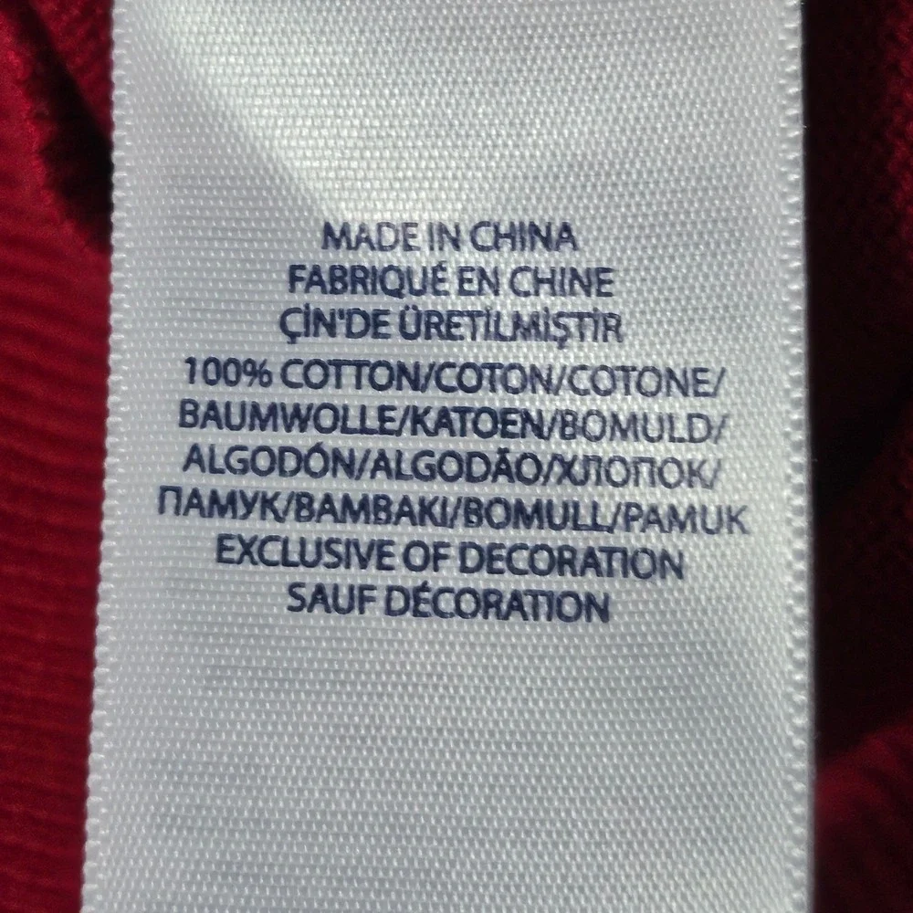 Polo Ralph Lauren Boys Red Cotton V-Neck Sweater Elbow Patches Size 7